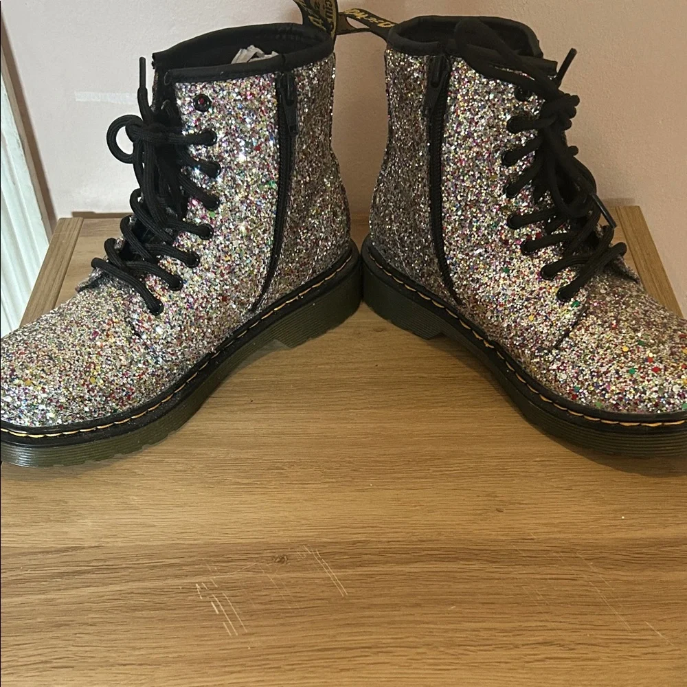 Dr. Martens Girls Sparkle Combat Boots - Glitter Boots